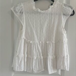 Jun & Ivy White Lace Blouse